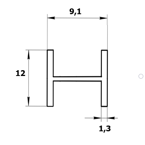 Двутавр 12*9,1 мм