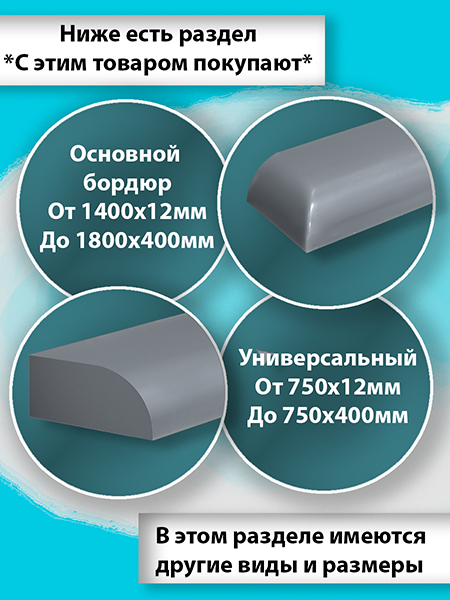 Бордюр Бетон 900 мм Левый R12 Акриловый для Ванны 