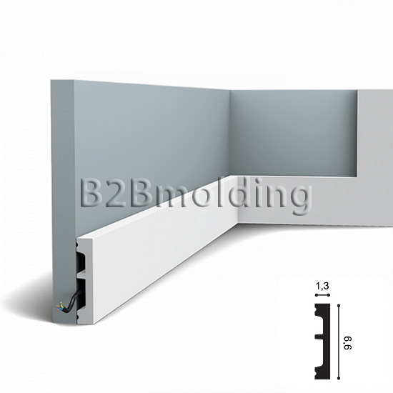Плинтус из Дюрополимера Белый под Покраску ORAC SX157 |B2Bmolding|