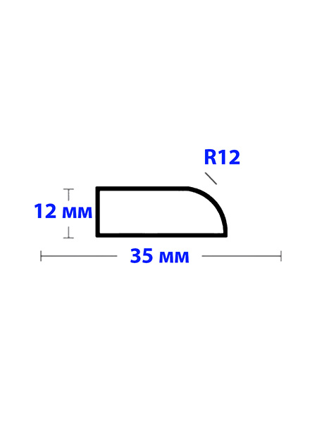 Бордюр 2 по 900 мм Левый R12 Акриловый для Ванны 