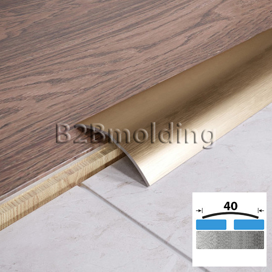 Порог плоский радиусный FAR 40 мм из нержавеющий стали 