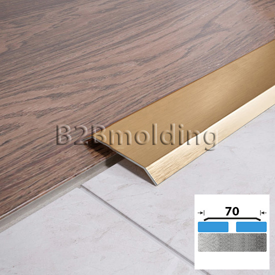 Порог плоский FA 70 мм из нержавеющий стали 