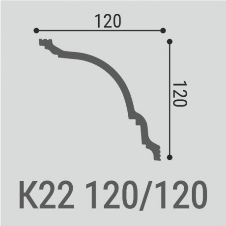 Плинтус потолочный К22 120-120