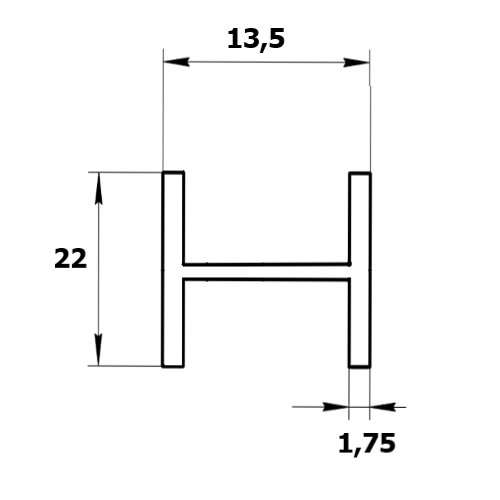 Двутавр 22*13,5 мм