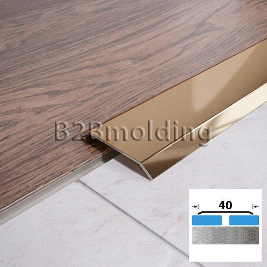 Порог плоский FA 40 мм из нержавеющий стали 